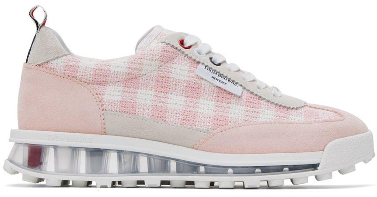 Thom Browne Pink & White Tech Sneakers in Black | Lyst
