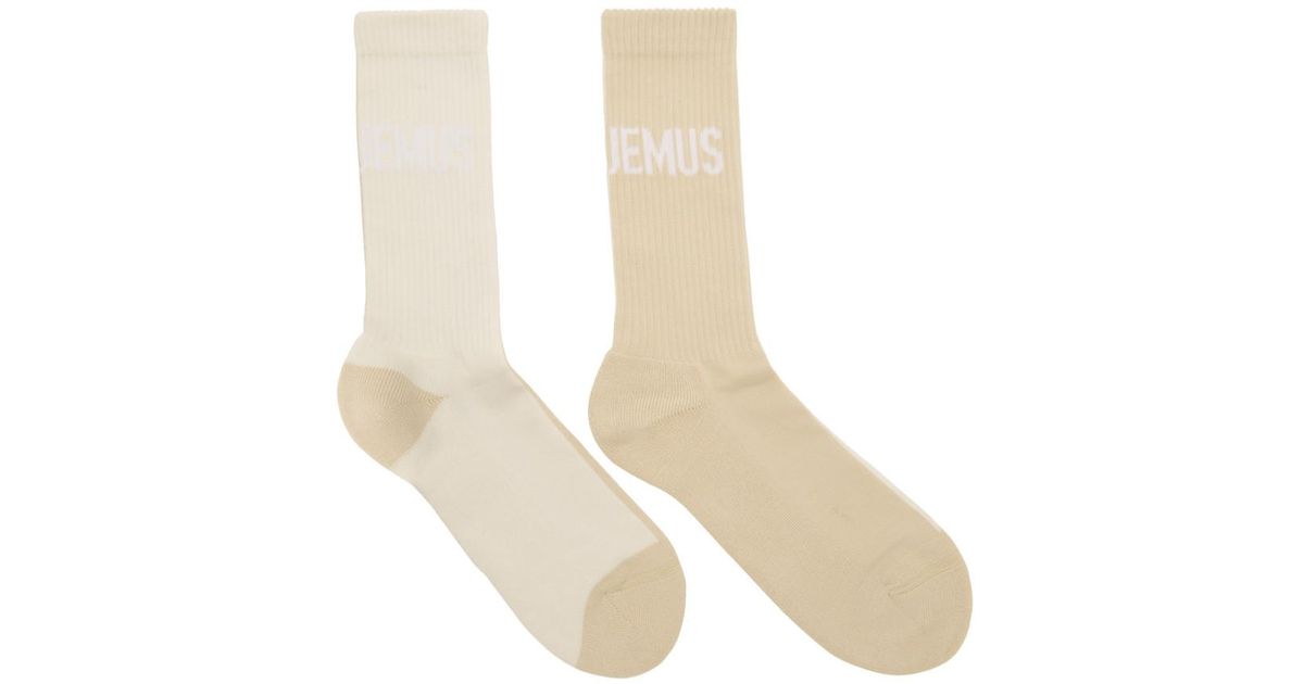 Jacquemus Off-white Les Chaussettes Socks in Natural for Men | Lyst