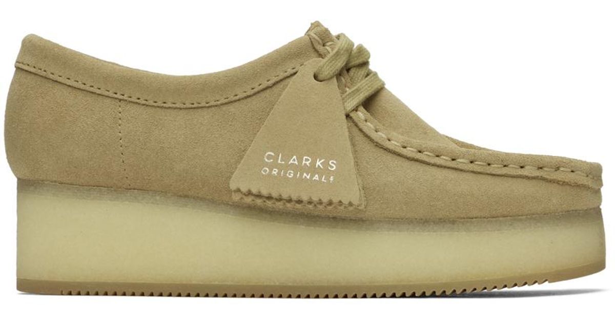 Clarks Beige Wallacraft Bee Derbys in Black | Lyst