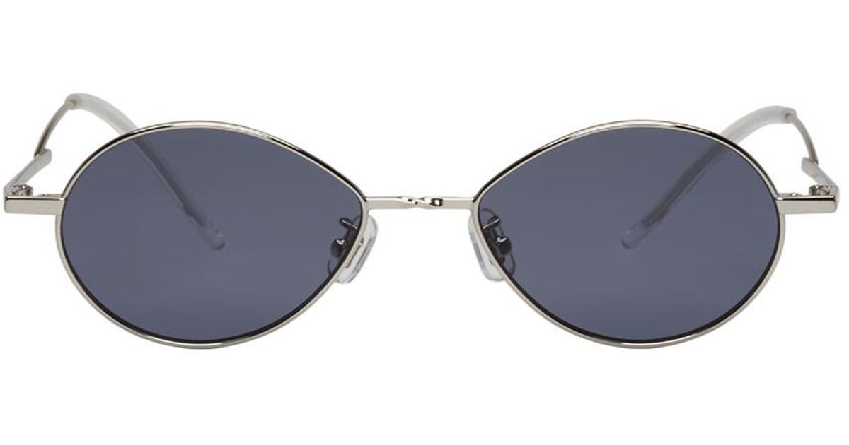 Gentle Monster Rubber Silver And Grey Cobalt Sunglasses for Men - Lyst