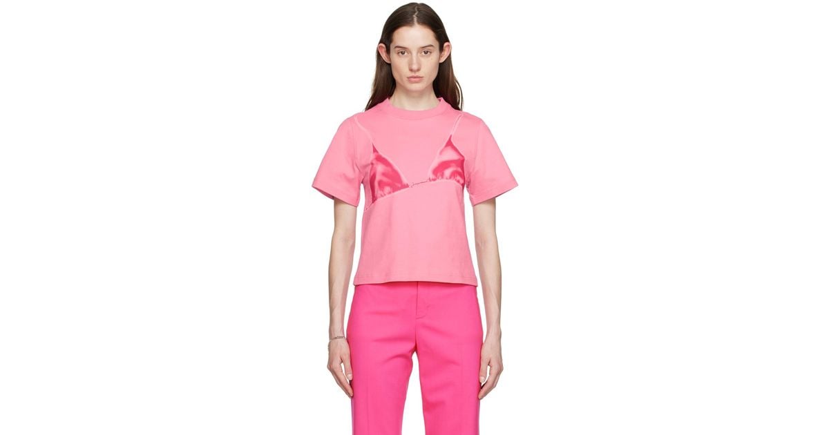 Jacquemus Le Bikini T shirt in Pink Lyst