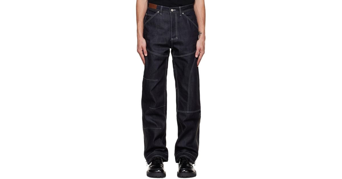 ANDERSSON BELL Denim Zipper Wide-leg Jeans in Blue for Men | Lyst Australia