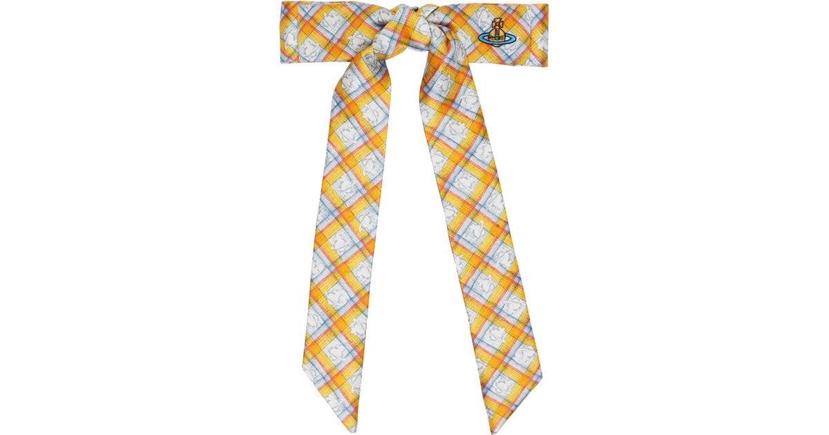 【関税込み】Vivienne Westwood イエロー Check Orb バレッタ Vivienne Westwood イエロー Check Orb バレッタ イエロー | Lyst