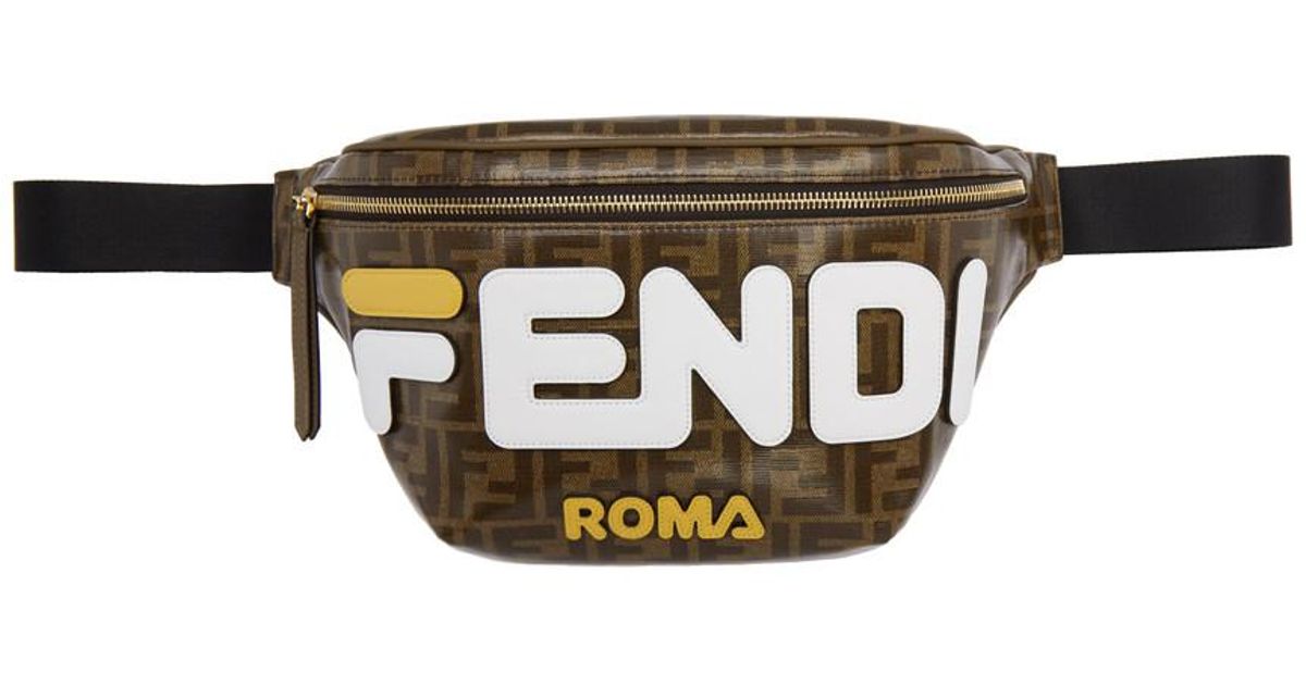 Fendi Logo Coated Canvas Belt Bag in 