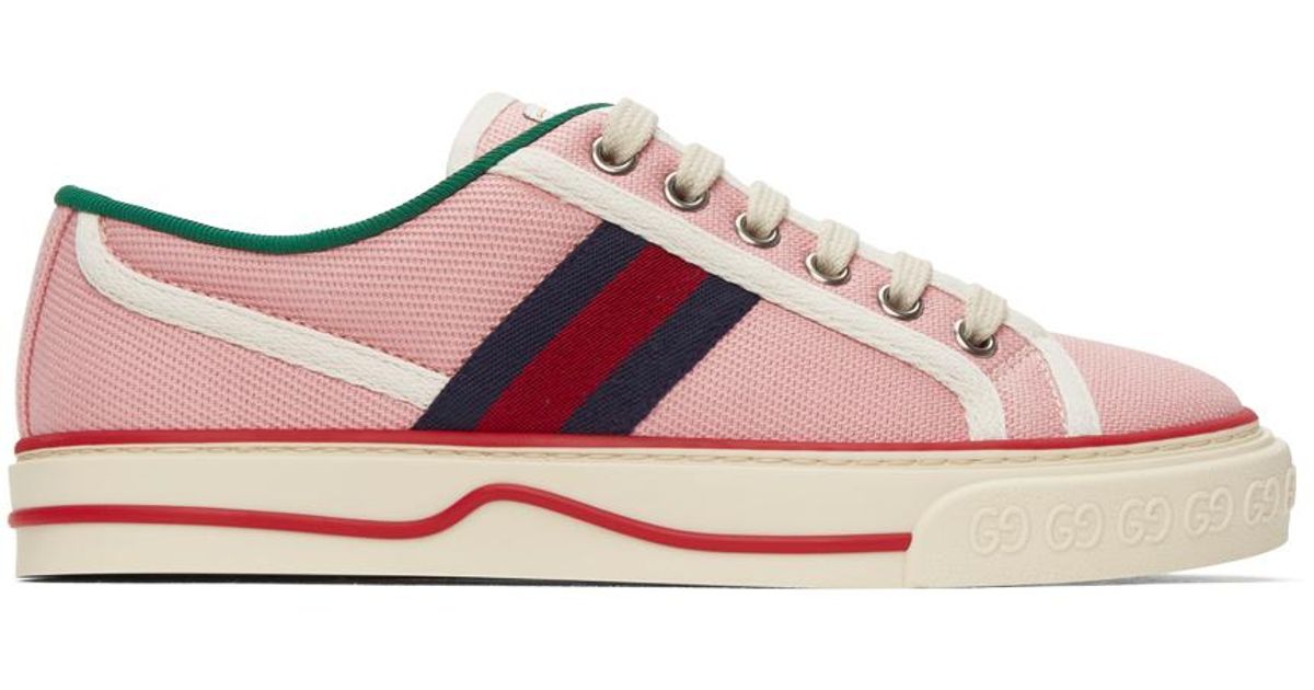 Gucci Canvas Pink ' Tennis 1977' Sneakers - Lyst