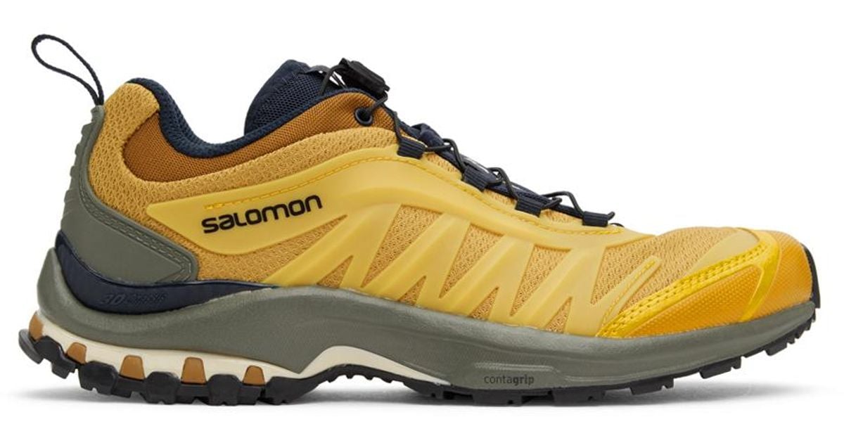 Salomon Yellow & Navy Xa-pro Fusion Advanced Sneakers in Blue for Men | Lyst