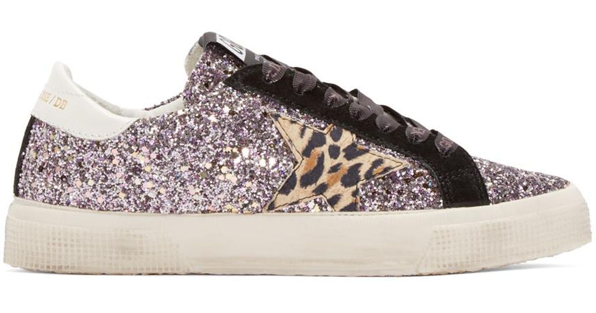 golden goose sneakers purple