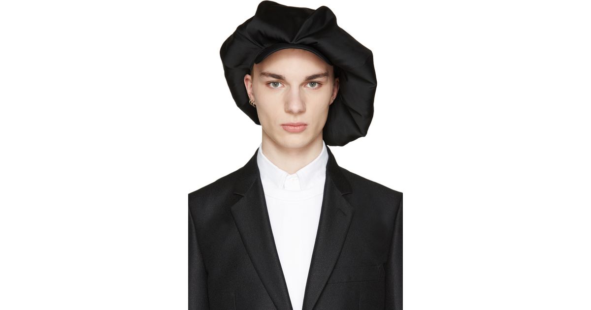 Comme des Garçons Black Oversized Newsboy Cap for Men Lyst