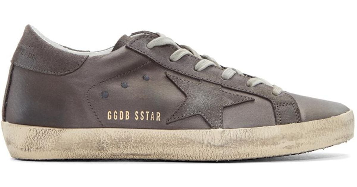 Golden Goose Grey Satin Superstar Sneakers in Gray | Lyst