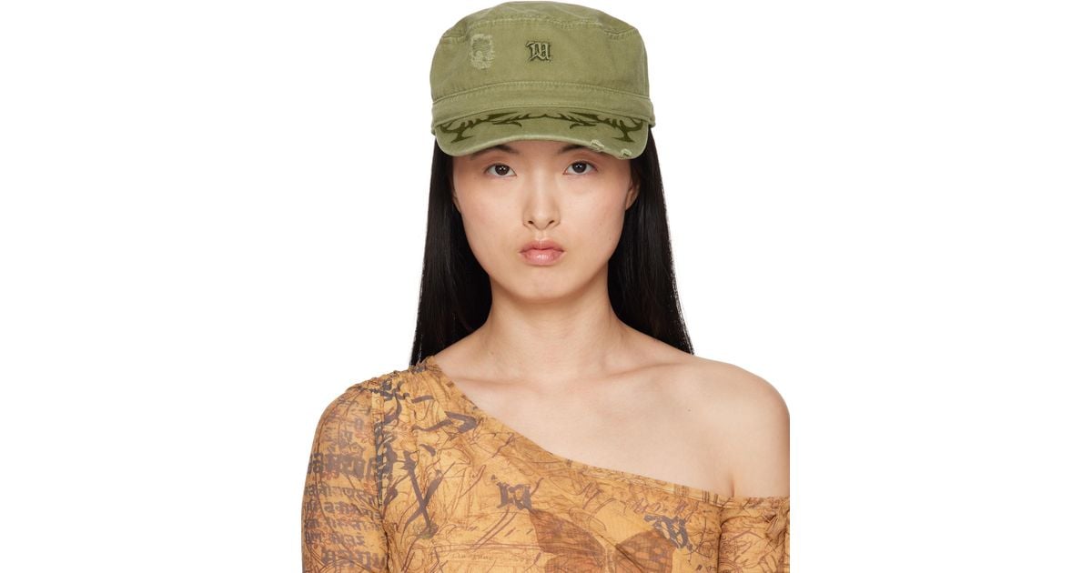 MISBHV Khaki Military Cap in Green | Lyst UK