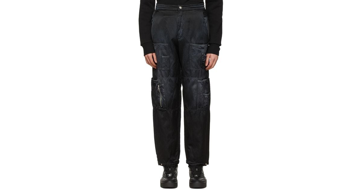 DIESEL Synthetic Viscose-rayon Cargo Pants in xx (Black) for Men | Lyst Canada