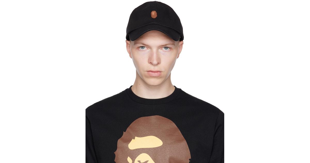 A Bathing Ape One Point Cap in Black for Men | Lyst Canada