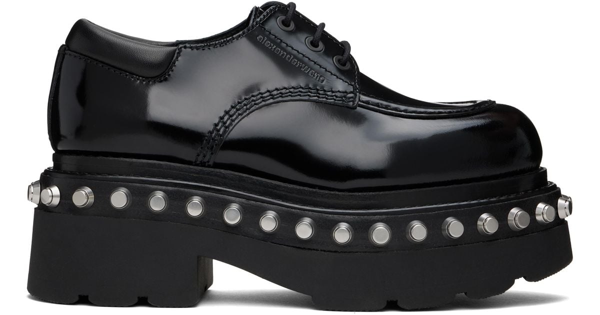 フラットシューズ Atlas Derbies - Alexander Wang - Leather - Black atlas derby in calf leather in BLACK | alexanderwang®