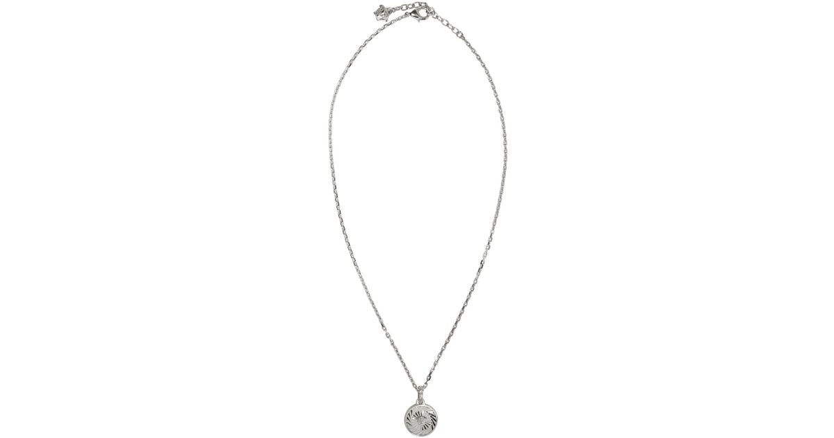 versace silver medusa necklace