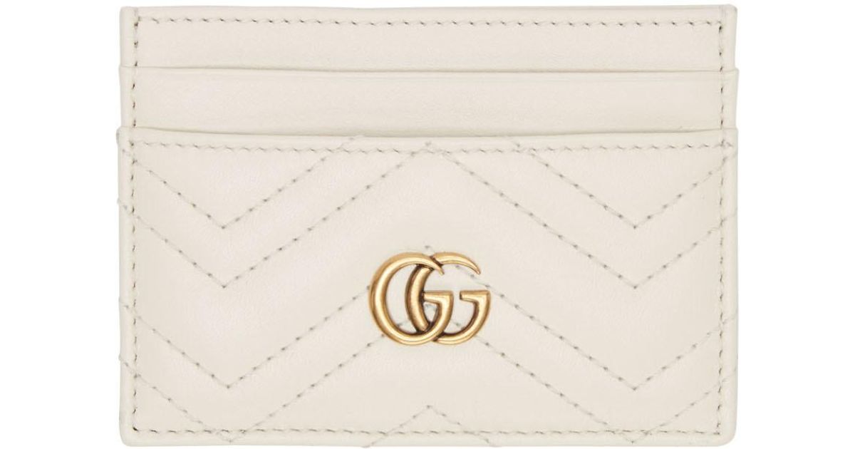 Gucci Leather Off-white Gg Marmont Card 