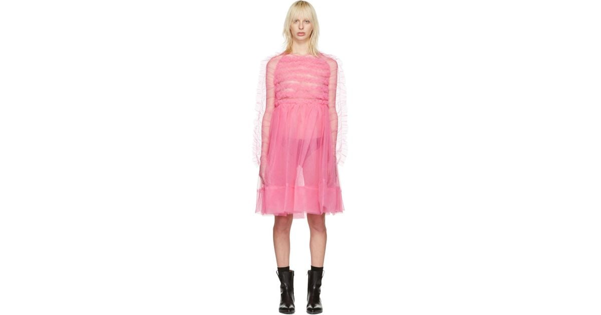 Molly Goddard Pink Tulle Funky Ruffle Dress | Lyst