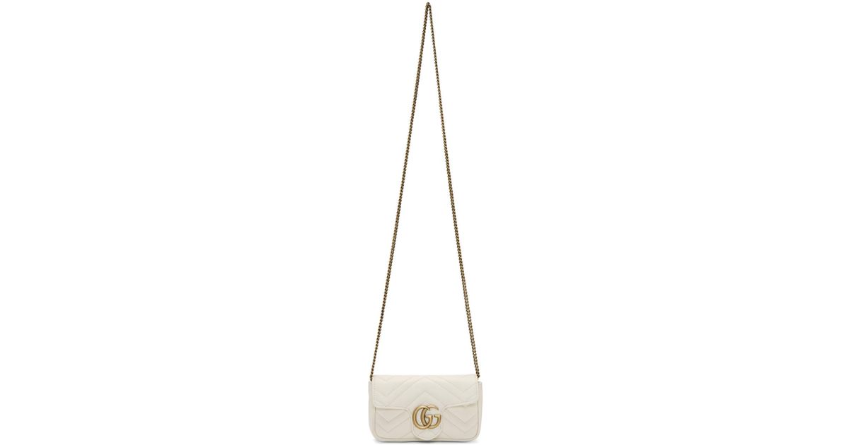 Gucci White Super Mini GG Marmont Bag – BlackSkinny