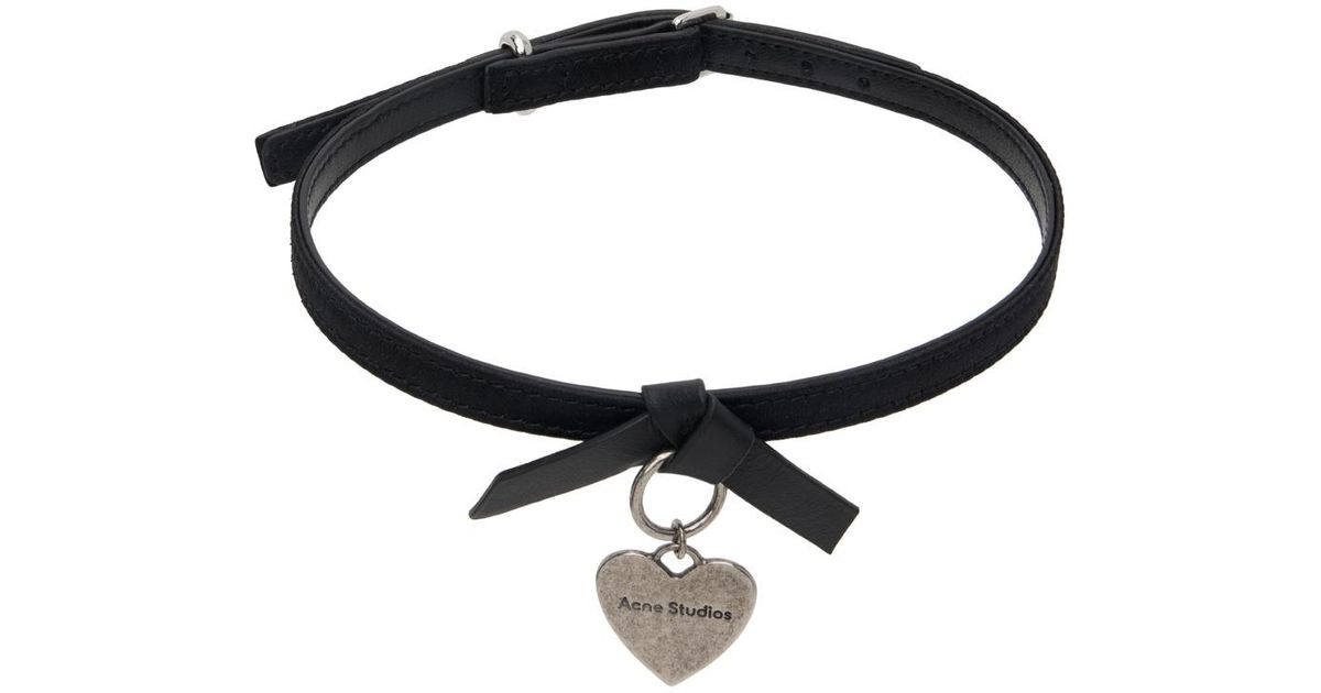 Acne Studios Black Musubi Charm Choker for Men | Lyst