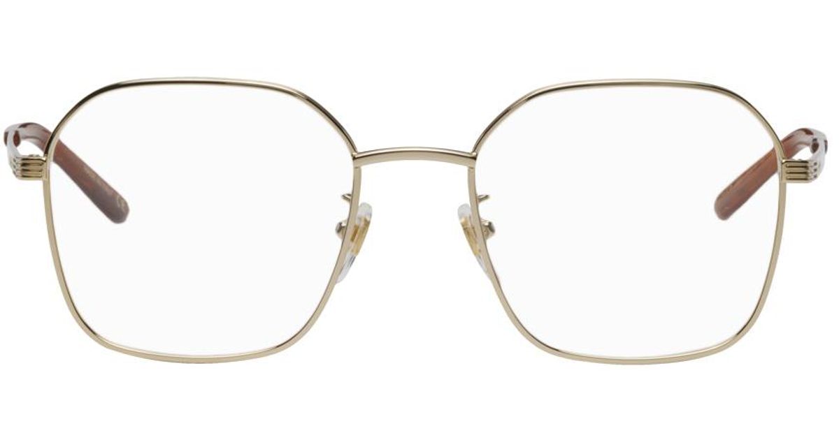 Gucci Hexagonal Glasses in Gold (Metallic) for Men Lyst UK