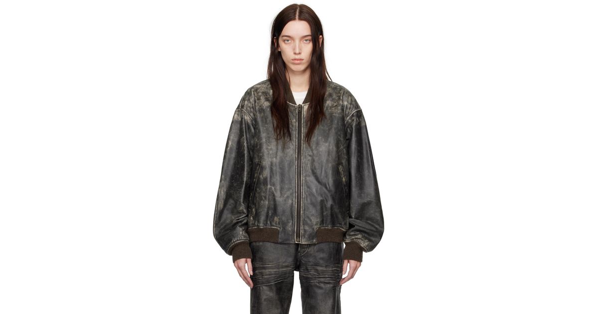 Acne Studios フェード レザージャケット ブラック | Lyst