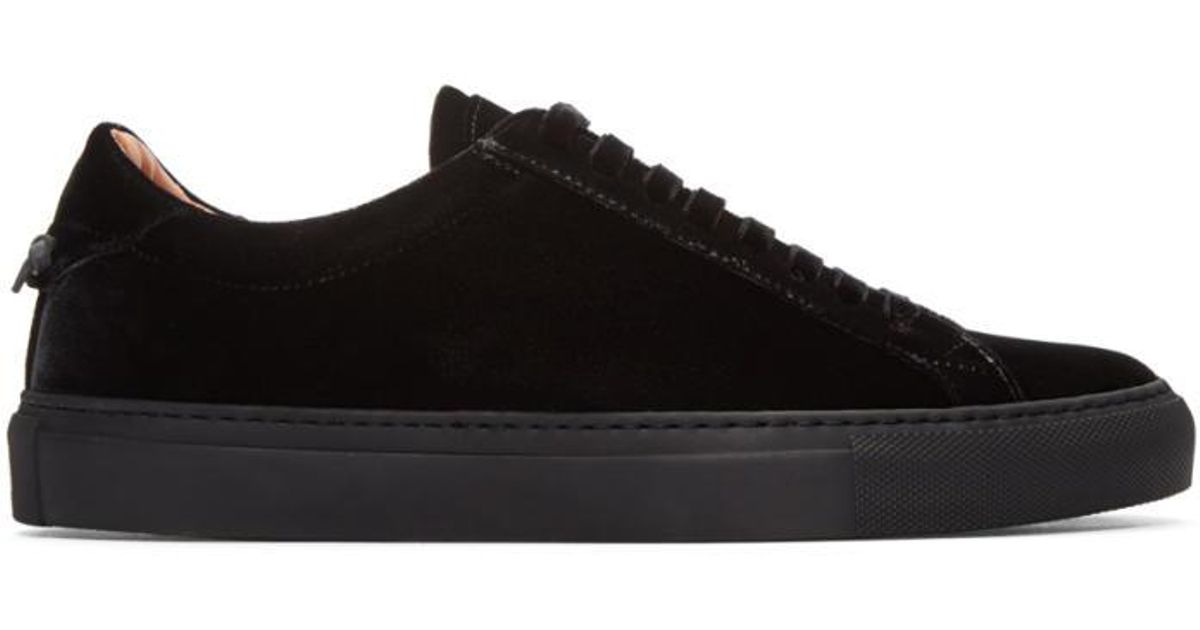 Givenchy Black Velvet Sneakers for Men 