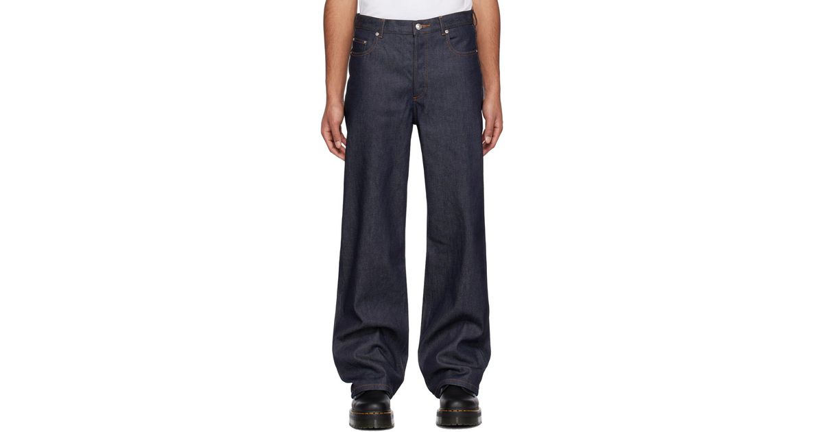 メンズ A.P.C. ネイビー Aaron ジーンズ ブルー | Lyst