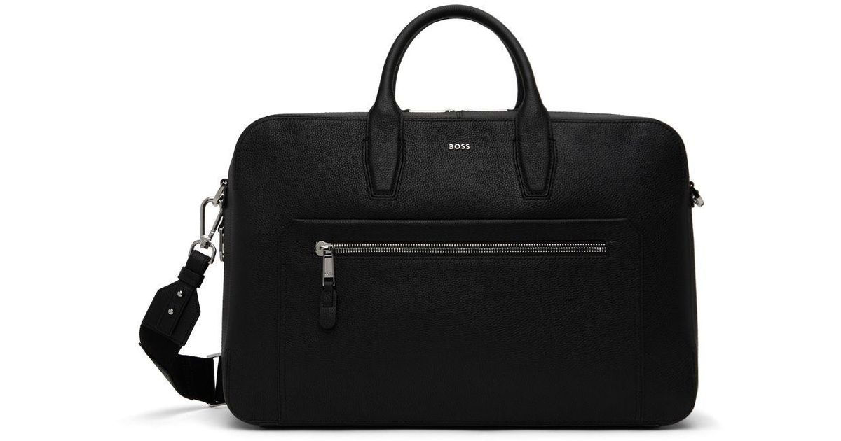 BOSS by HUGO BOSS Black Logo Briefcase for Men Lyst