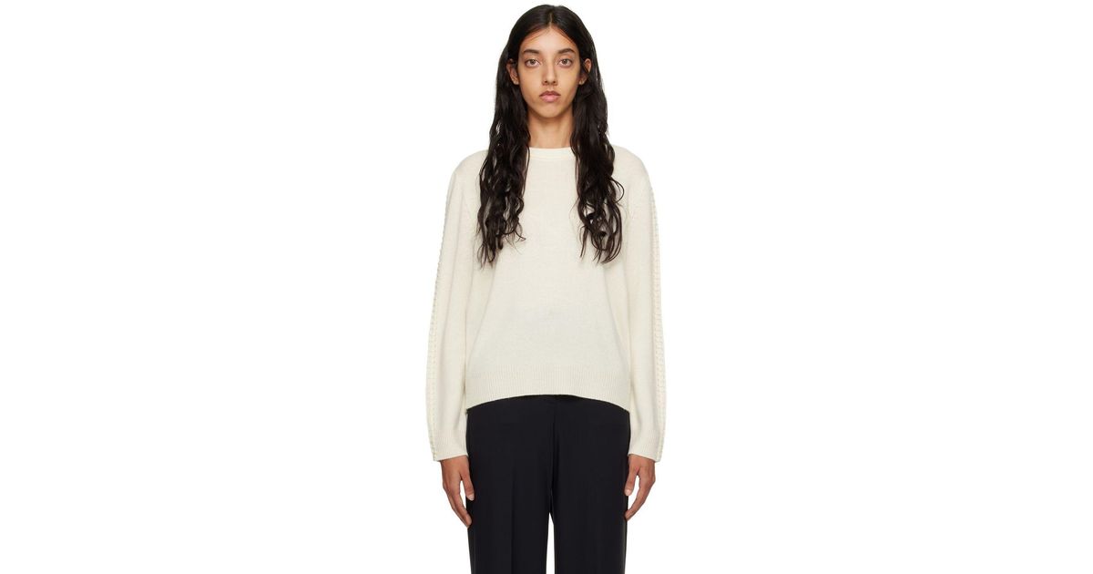 Theory Offwhite Oversized Sweater in Black Lyst