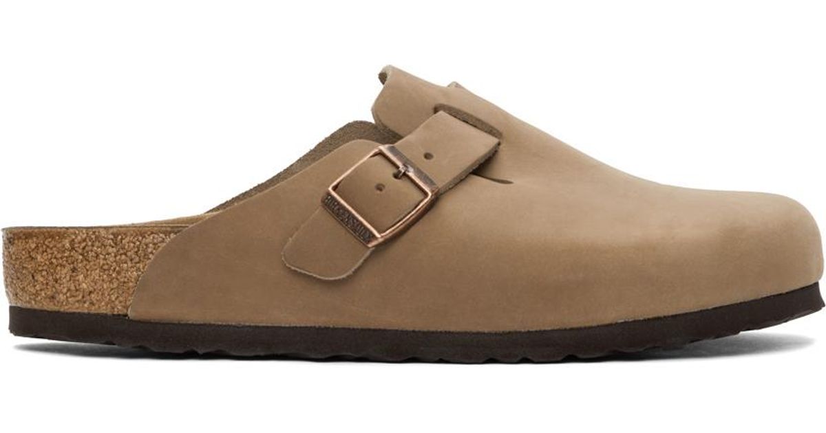 Birkenstock Boston Habana Brown Oiled Leather Mens Casual 159711-R