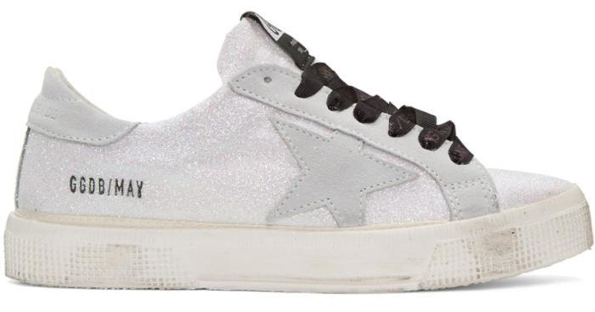 golden goose white may sneakers