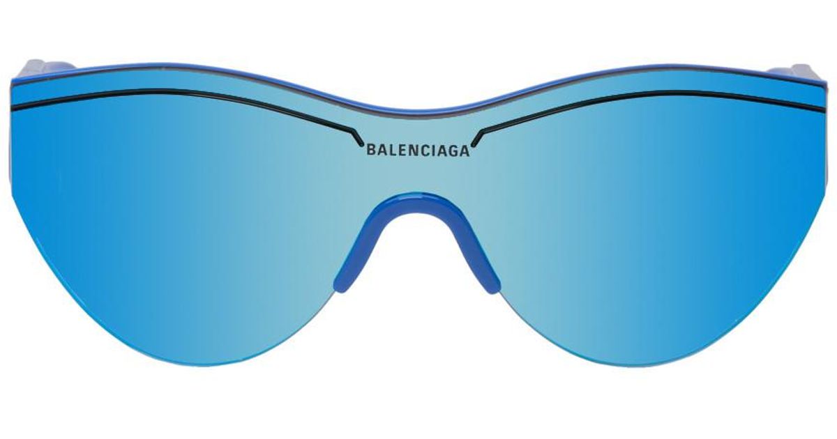 balenciaga blue sunglasses