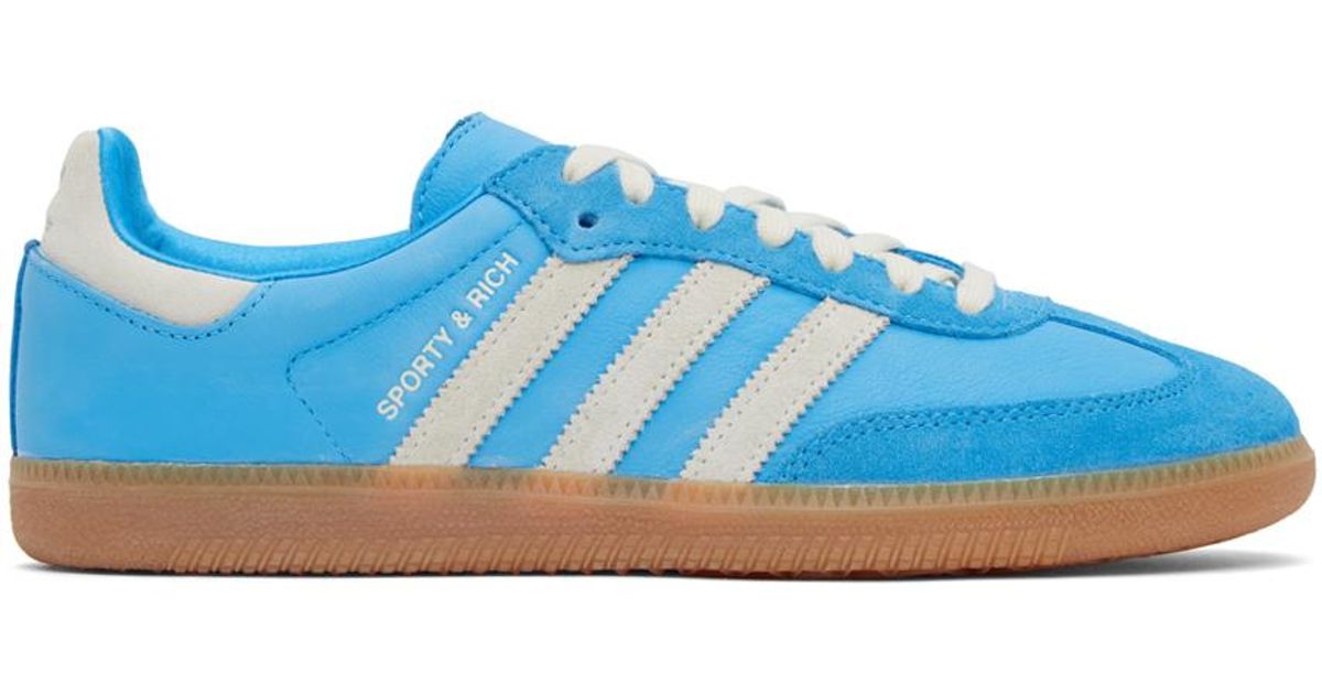 Sporty & Rich Blue Adidas Originals Edition Samba Og Sneakers