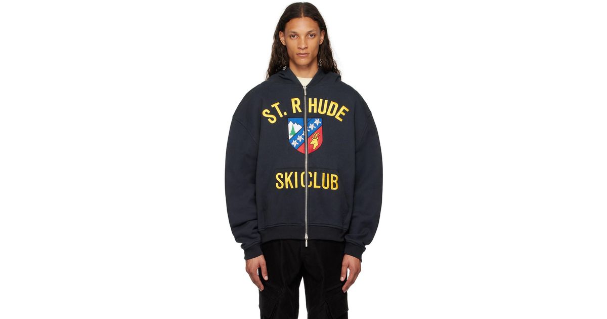 メンズ Rhude St. ジップフーディ ブラック | Lyst