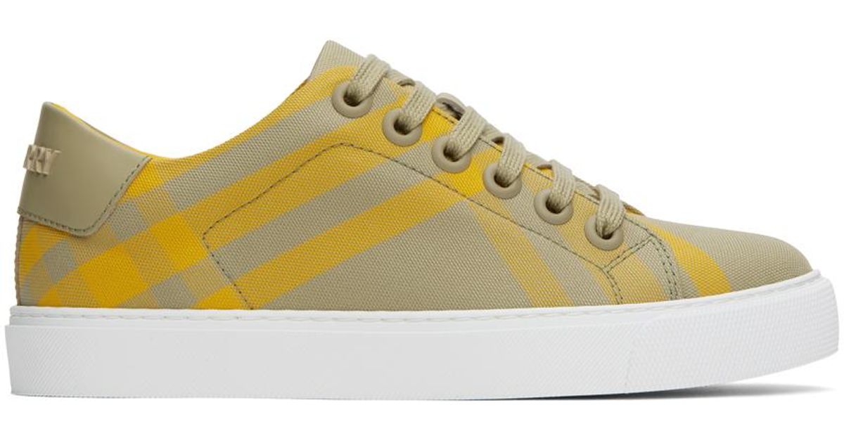 Burberry gold sneakers hot sale
