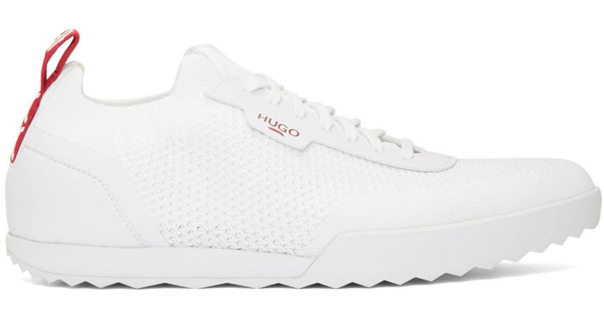 HUGO White Matrix Sneakers for Men - Lyst