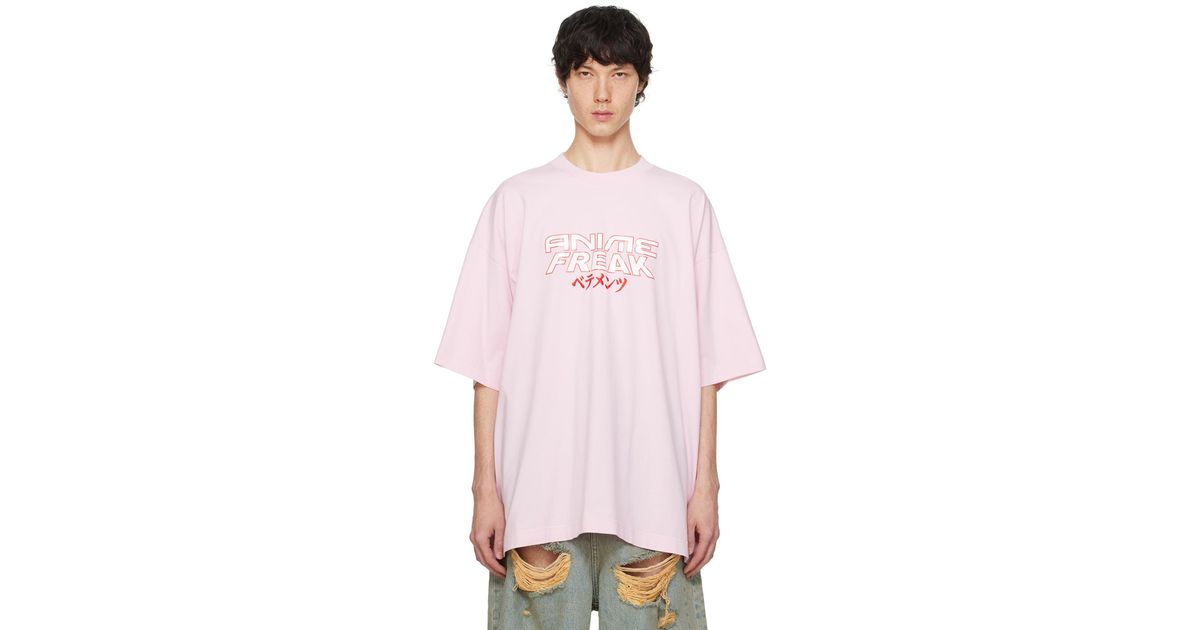 Vetements Pink 'anime Freak' T-shirt for Men | Lyst Canada