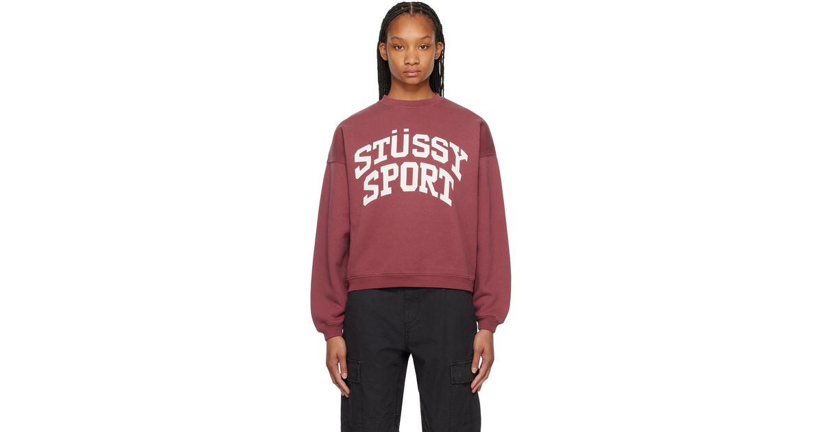 Stussy Big Crackle 'Sport' Sweatshirt in Red | Lyst UK Stussy Big Crackle 'Sport' Sweatshirt in Red | Lyst UK