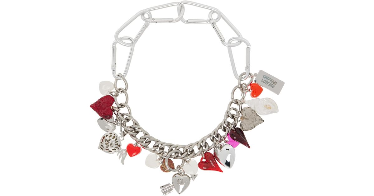 Chopova Lowena Romance Carabiner Necklace in Red for Men | Lyst