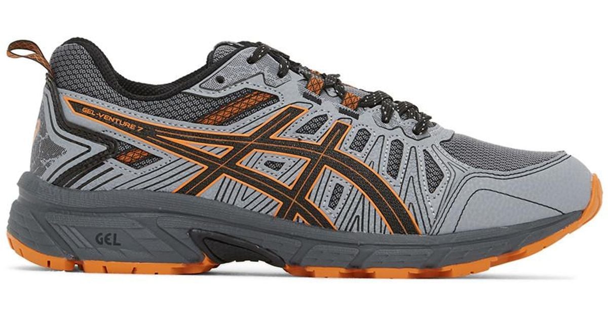 Asics Gel-venture 7 Track Shoe in Dark Grey/Orange (Gray) for Men ...