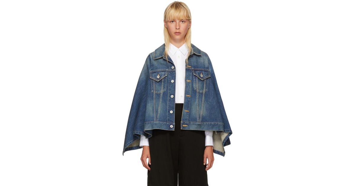 Junya Watanabe Indigo Denim Cape Jacket 