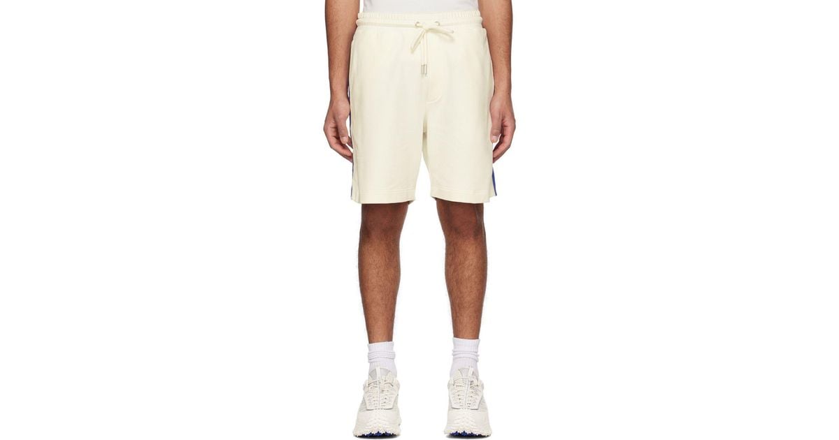 Moncler White Drawstring Shorts in Natural for Men Lyst