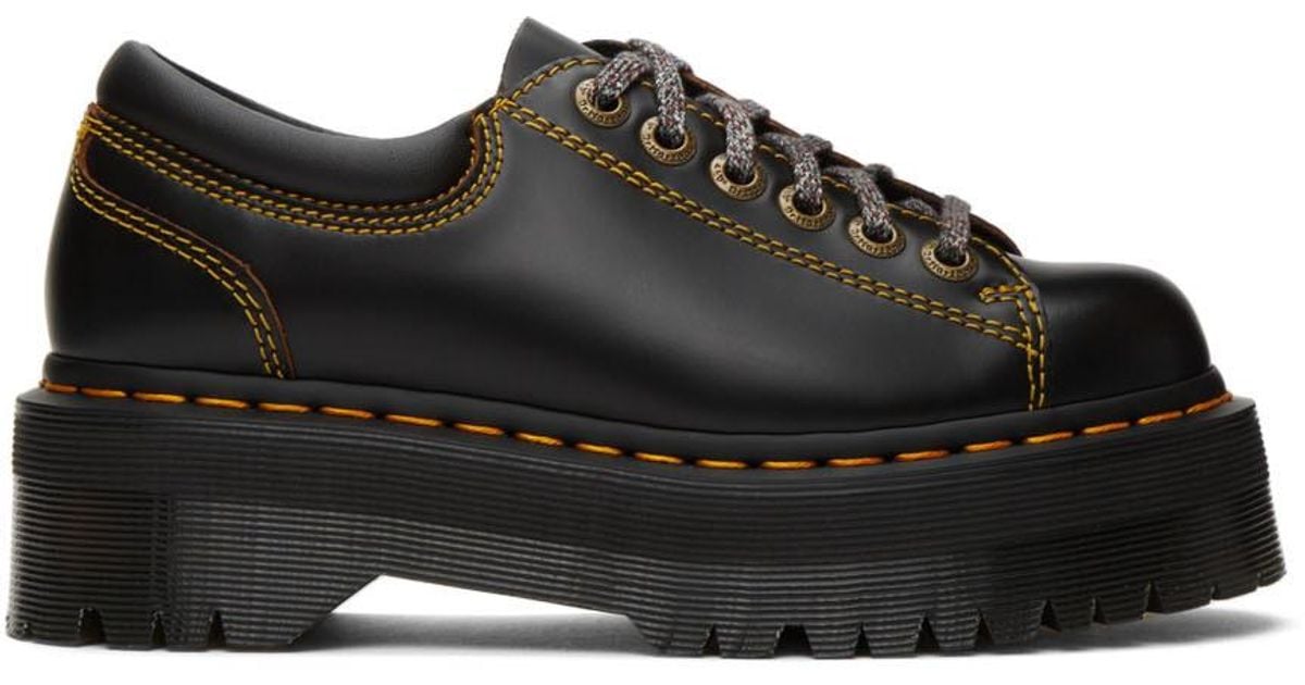 dr martens black smooth collier bex platform derbys