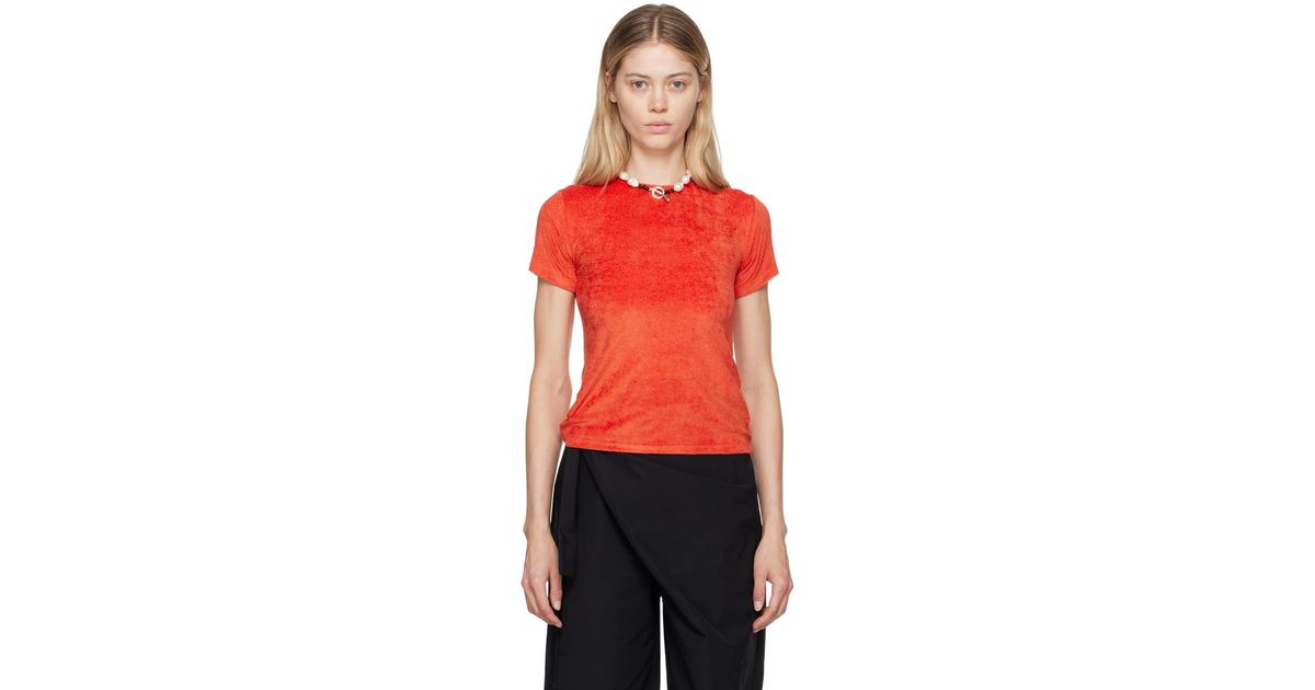 BASERANGE レッド Omo Tシャツ Baserange レッド Omo Tシャツ オレンジ | Lyst