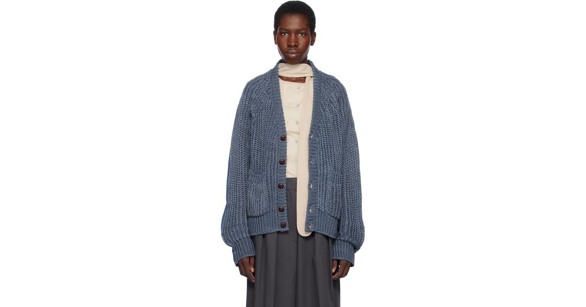 Bless The Cristaseya Edition Nº79 'Jeansbackpatent' Cardigan in Bless The Cristaseya Edition Nº79 'Jeansbackpatent' Cardigan in