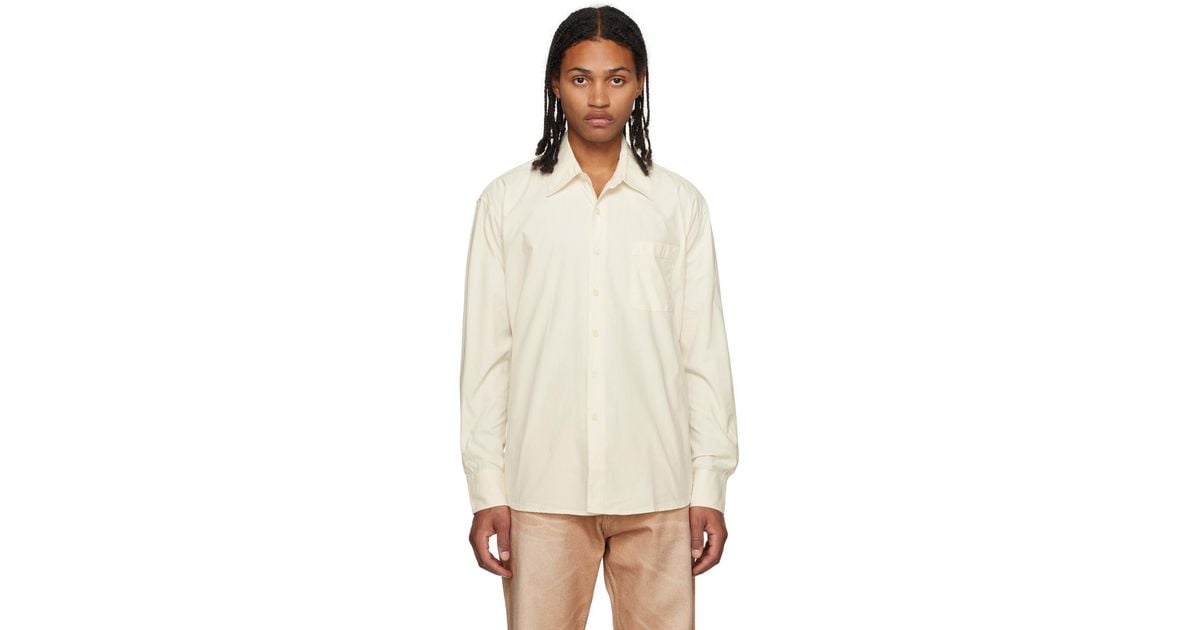 Our Legacy Off-white Above Shirt in Natural for Men | Lyst