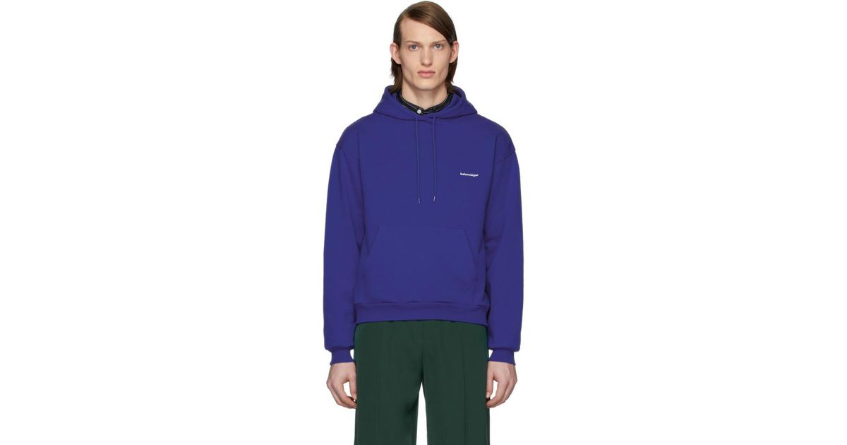 Balenciaga Blue Copyright Hoodie for Men | Lyst