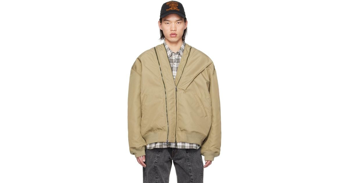 y-project-DARKBEIGE-Double-Zip