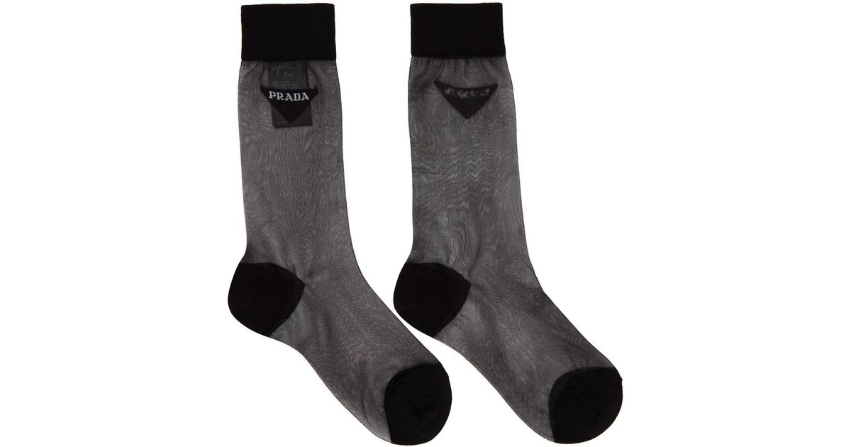 prada socks black
