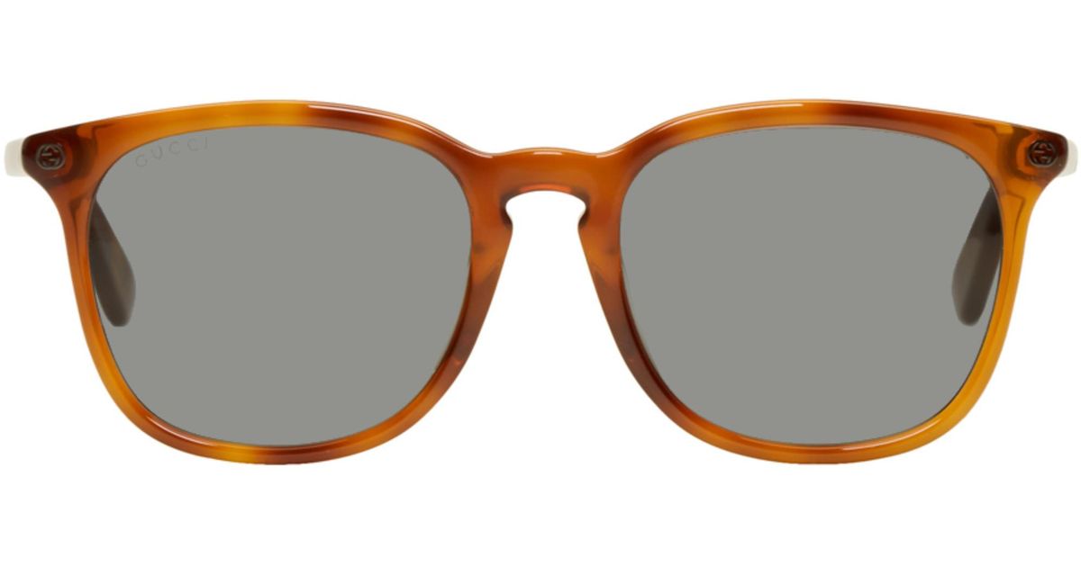 gucci tortoiseshell square sunglasses