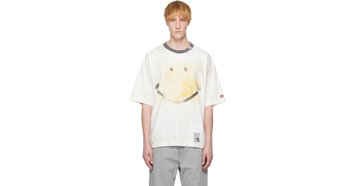 MIHARA YASUHIRO Smily Face Printed Tee スマイル T Maison MIHARA YASUHIRO - SMILY FACE PRINTED TEE 25SS